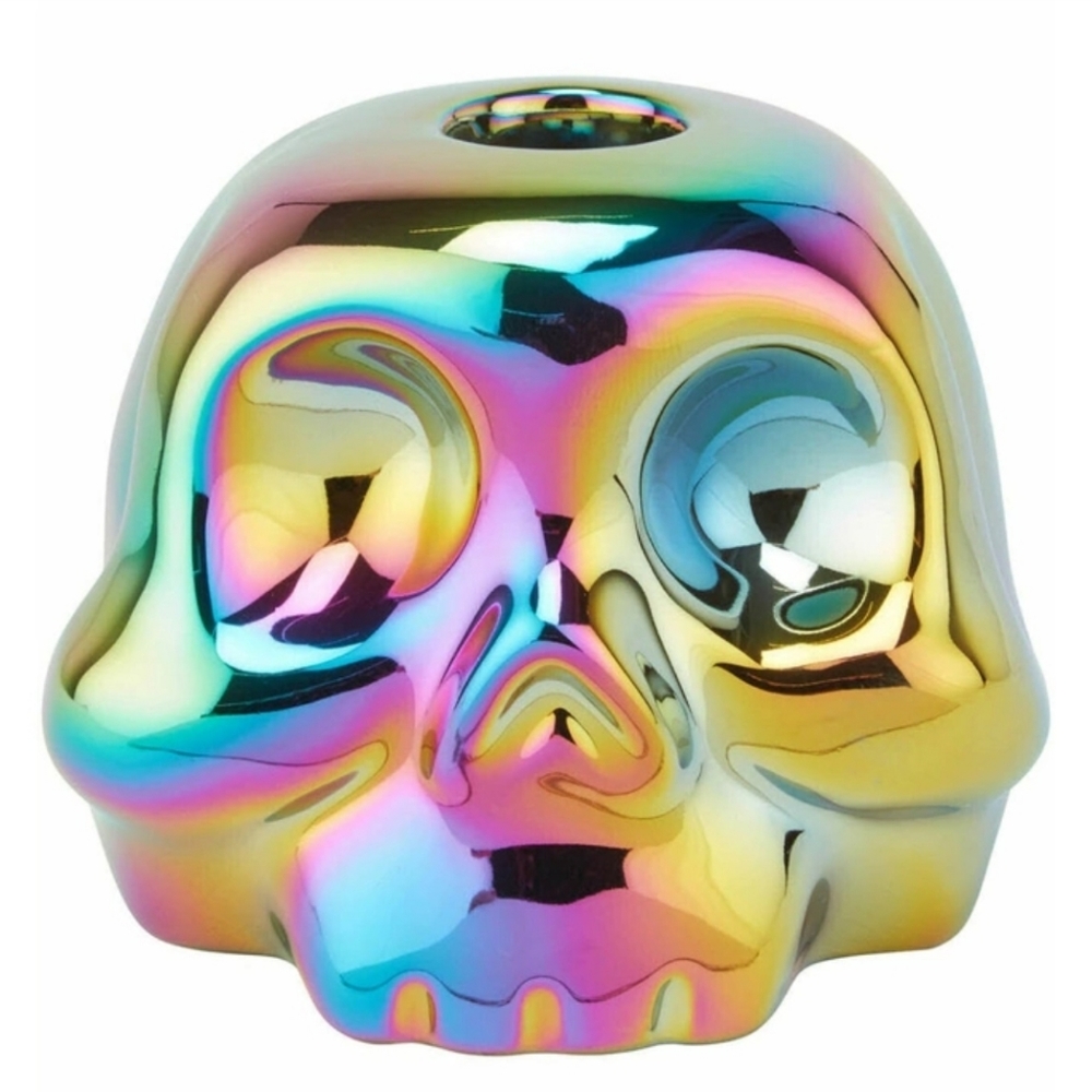 NIB Killstar Rainbow Skull Candle Holder Aura